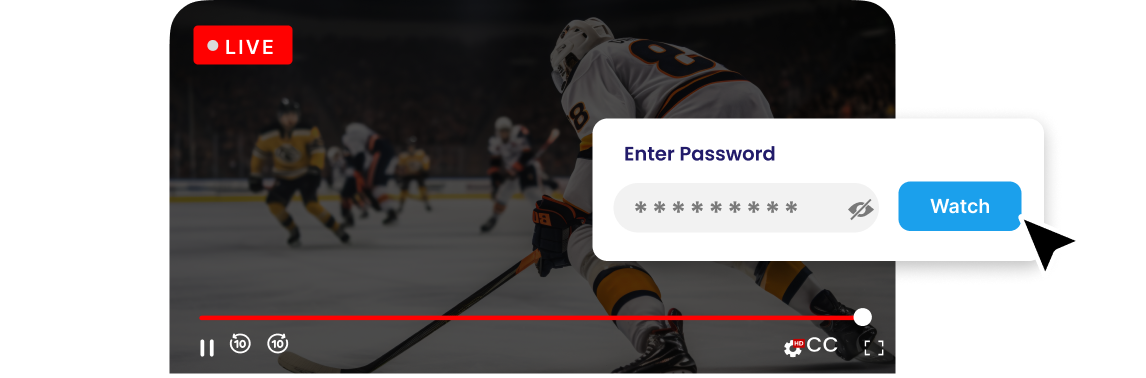 password protected livestream