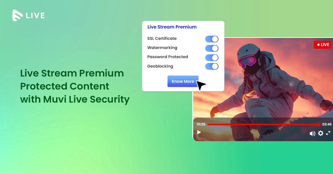 Live Stream Premium Protected Content with Muvi Live Security